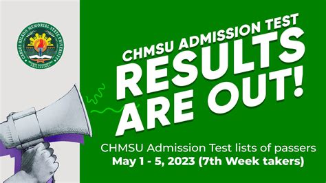 CHMSU Admission Test 2024.